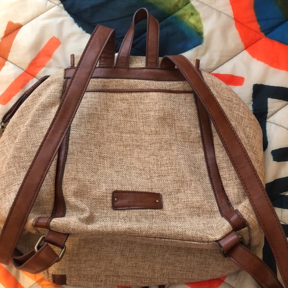 Lucky Brand Burlap Rucksack - Picture 3 of 9